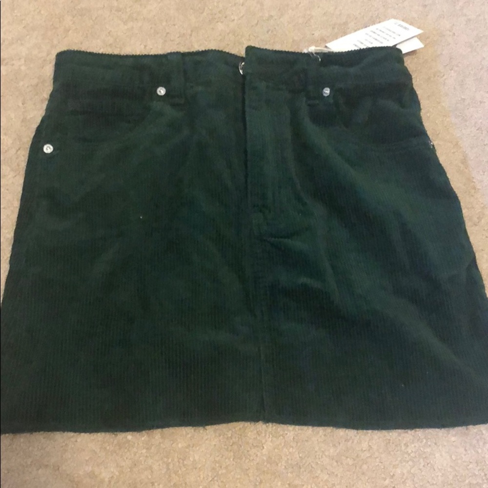 Forever 21 Green Velvet mini skirt